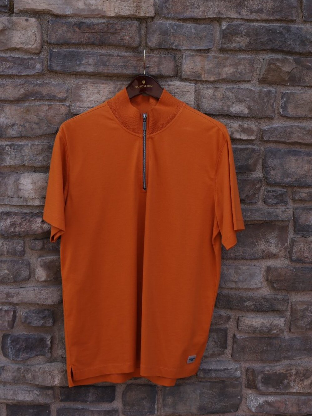 Allegri A-Tech Orange Short Sleeve Zip Polo Shirt Size 52